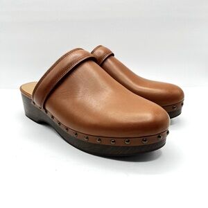 Madewell Women’s Size 8.5 Brown Cecily Clogs Oiled Leather Date Casual Fall